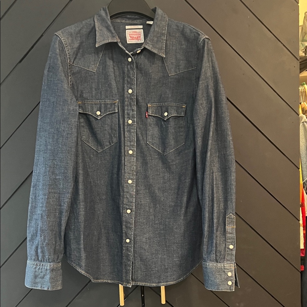Levi's Blue Denim Western Shirt